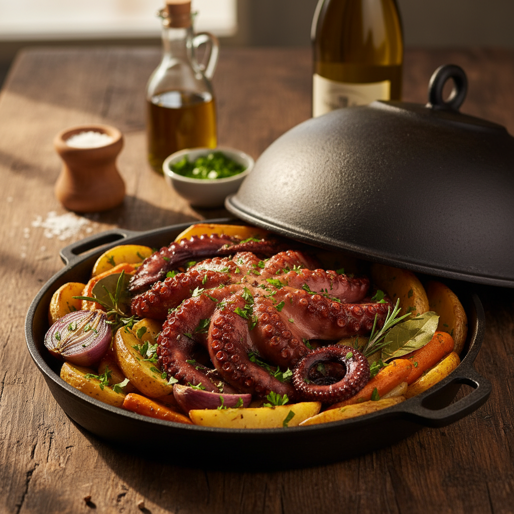 Hobotnica izpod peke: Skrivnosti za popolnoma mehko meso