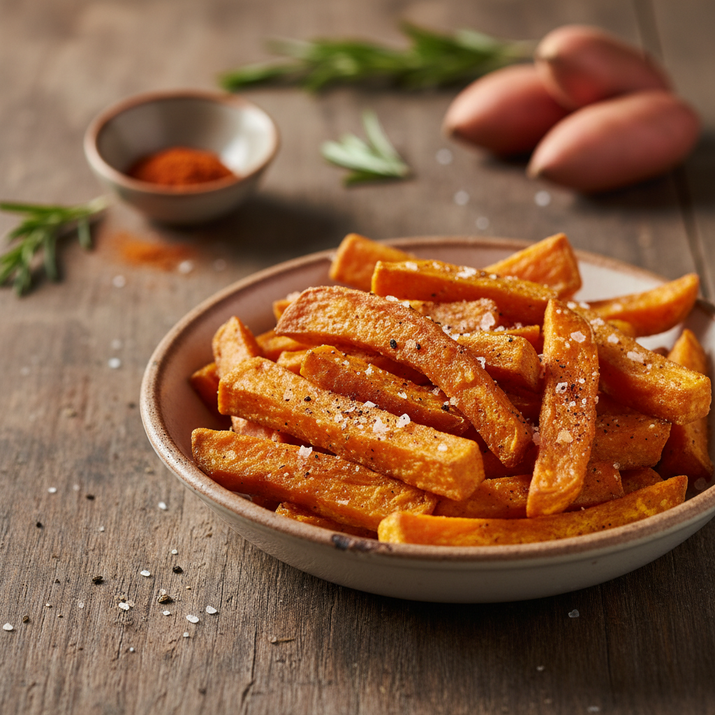 Hrustljav sladki krompir iz pečice: Recept za zdravo večerjo