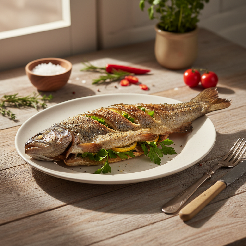 Hrustljavo pečena postrv: Recept za hitro in zdravo kosilo