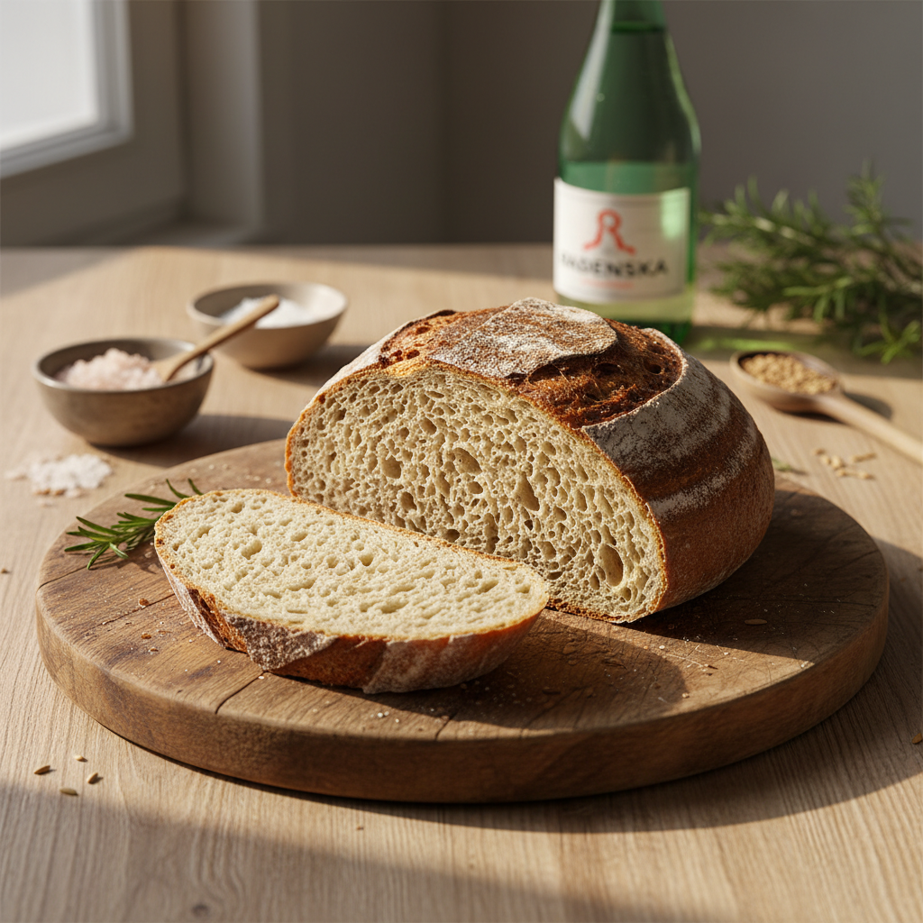 Popoln pirin kruh z Radensko: Recept brez gnetenja