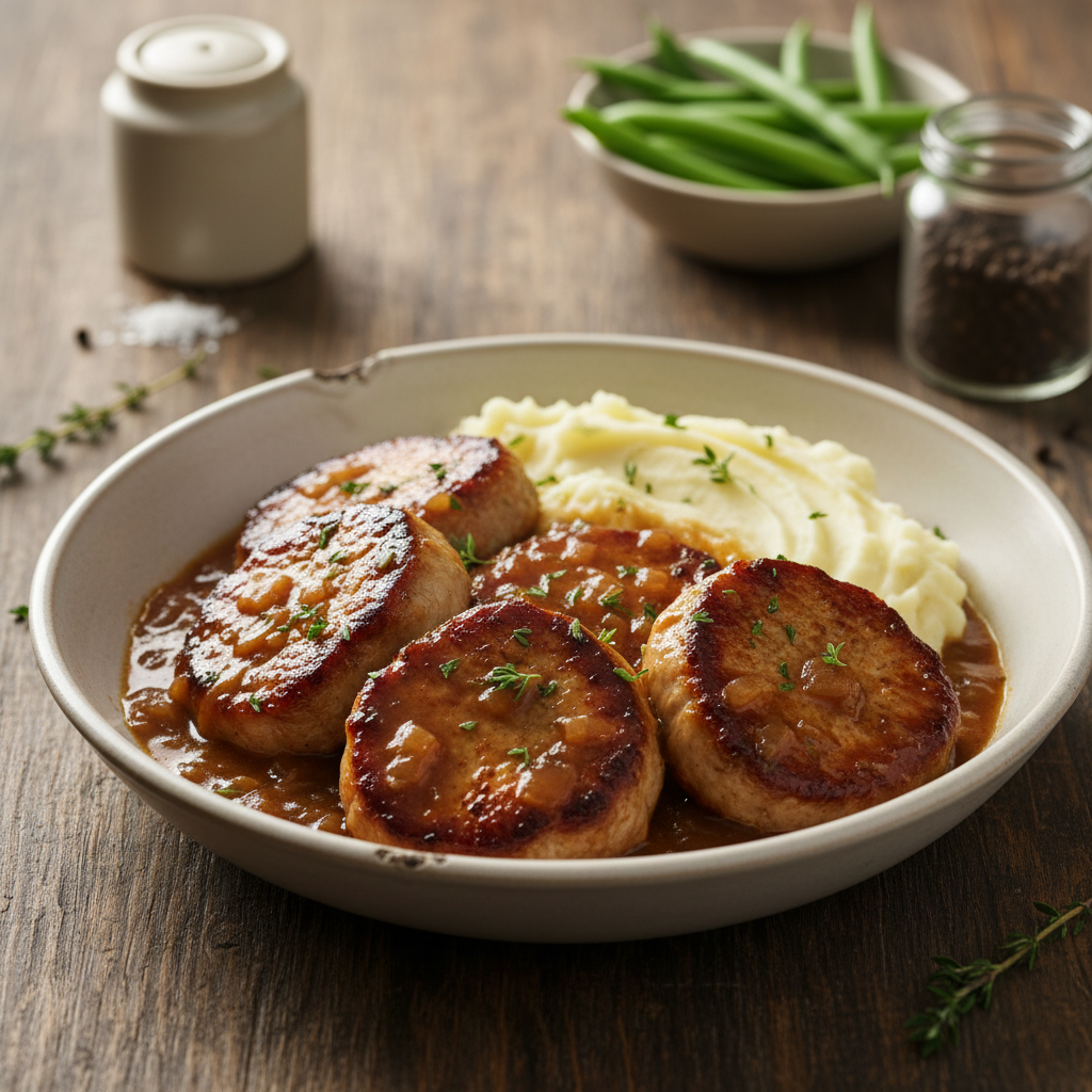 Svinjski zrezki v naravni omaki: Recept za sočno kosilo