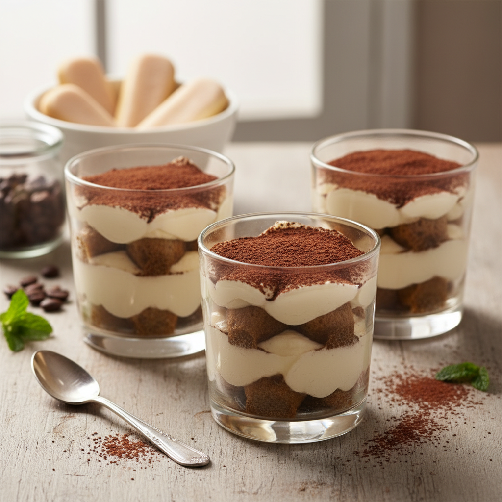Tiramisu v kozarcu: Recept za popolno sladico brez peke