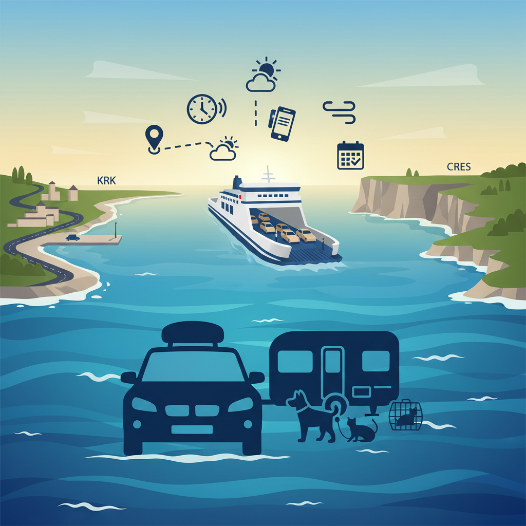 Trajekt Krk–Cres: Ključne informacije za potnike