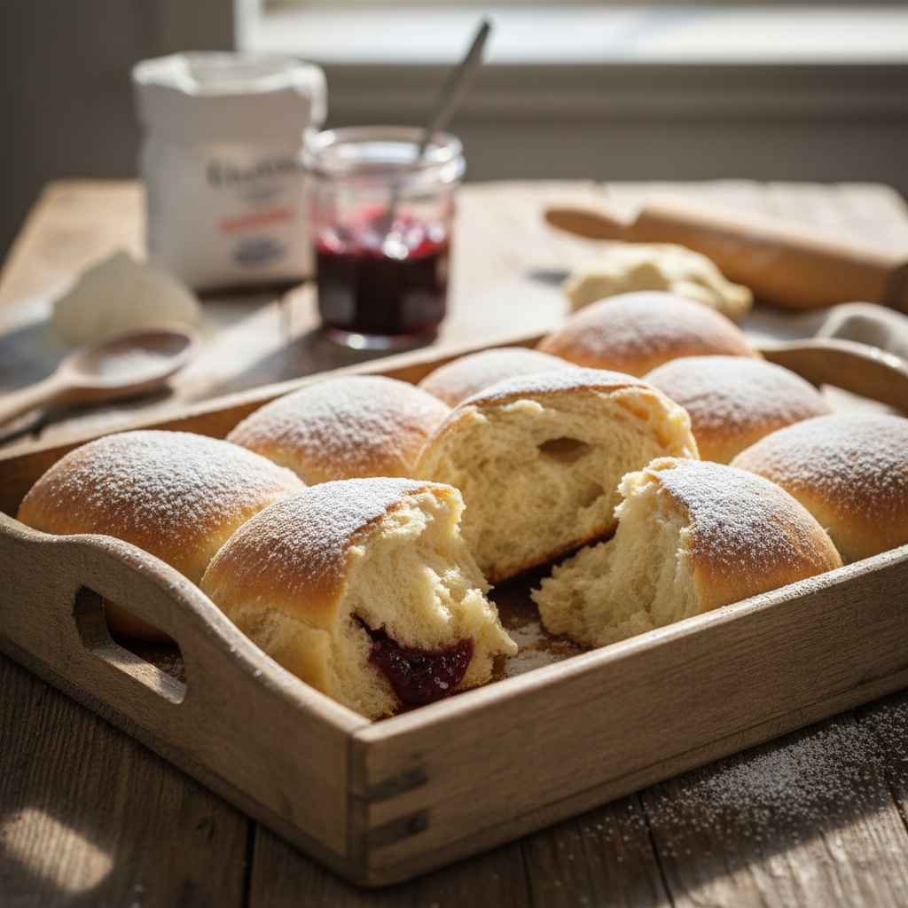 Domači buhtlji z marmelado: recept za rahel, mehak užitek