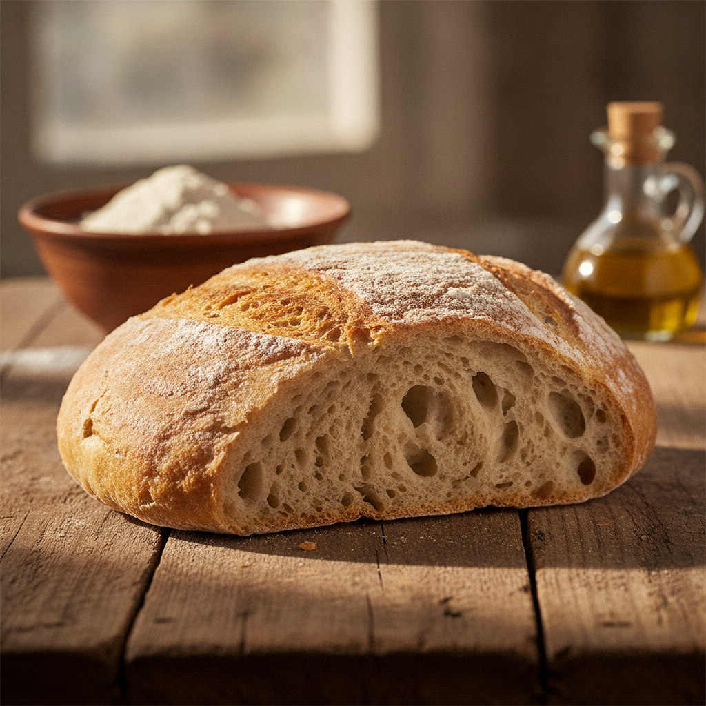 Domača ciabatta: Preprost recept za kruh kot iz pekarne