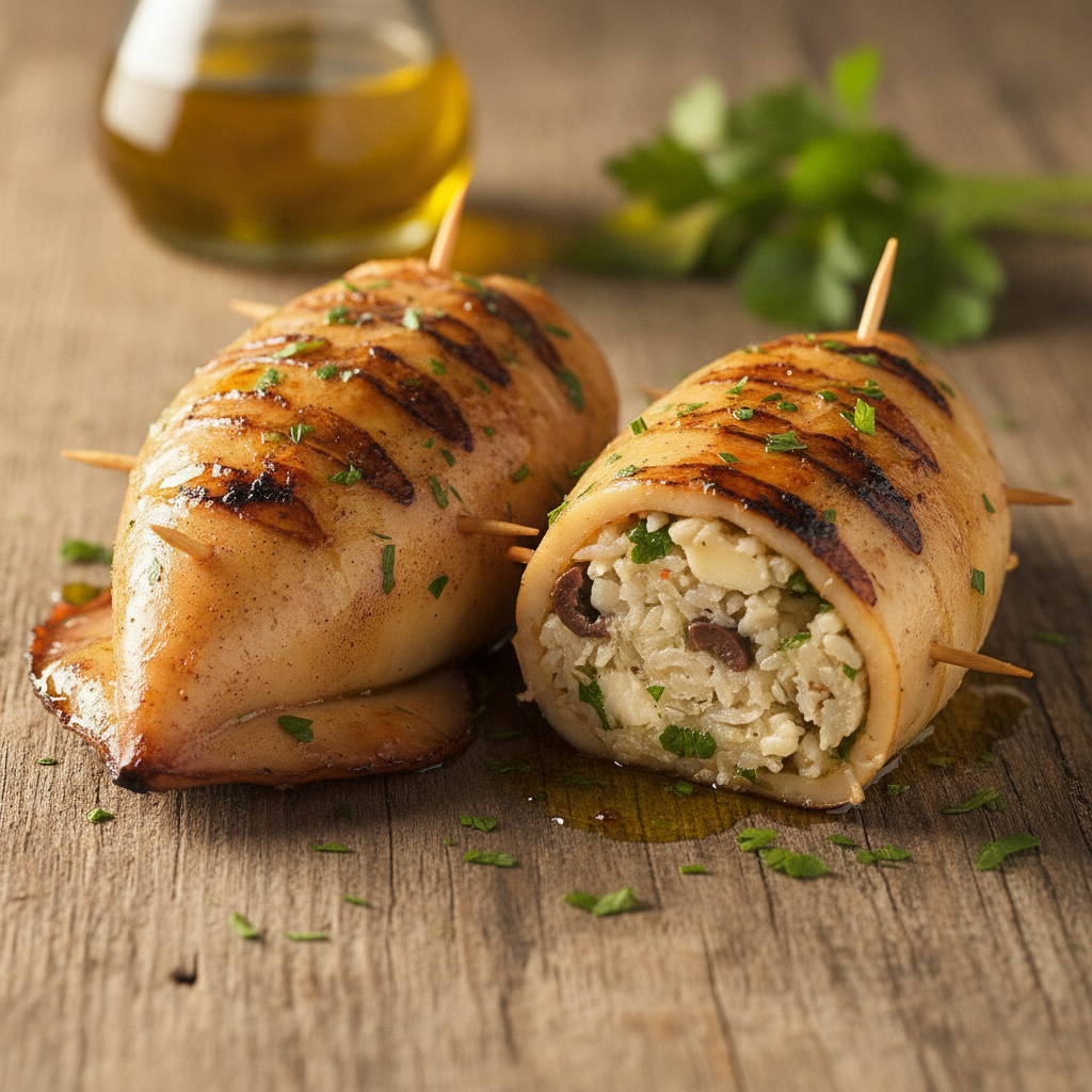 Preprost recept za polnjene lignje, ki vas bo navdušil